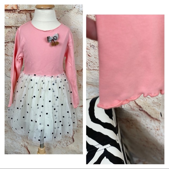FIRM•BOUTIQUE NWT Pink Polka Dot Tulle Ballerina Dress LAST 1! - Picture 5 of 10